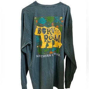 Southern Couture Long Sleeve T-Shirt Men’s XL Gray Blue Born to Roam Unused NEW